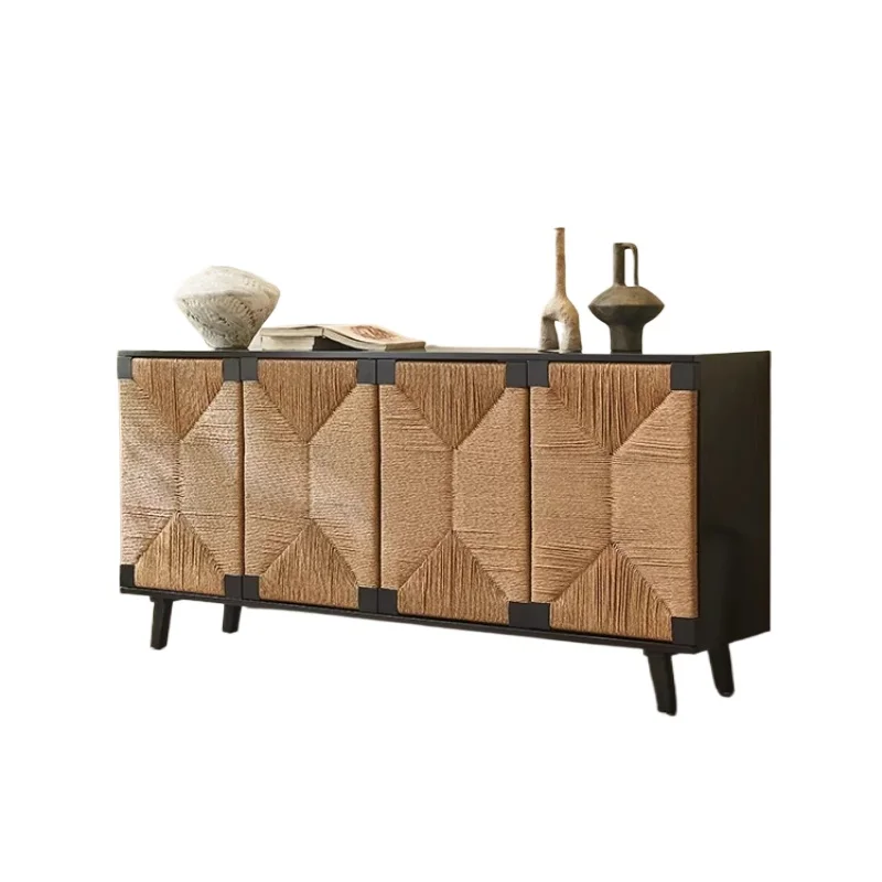 

Входной шкаф из цельного дерева din Side ca Binet, входной шкаф из ротанга ручной работы, простой шкафчик для хранения в скандинавском стиле