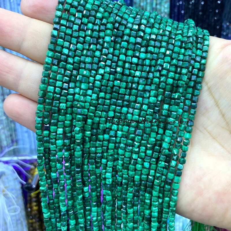 3x3 مللي متر مكعب جوهرة AA Iolite الحجر الطبيعي فضفاض خزر عازل لصنع المجوهرات أقراط ذاتية الصنع أساور إكسسوارات ساحرة 15''