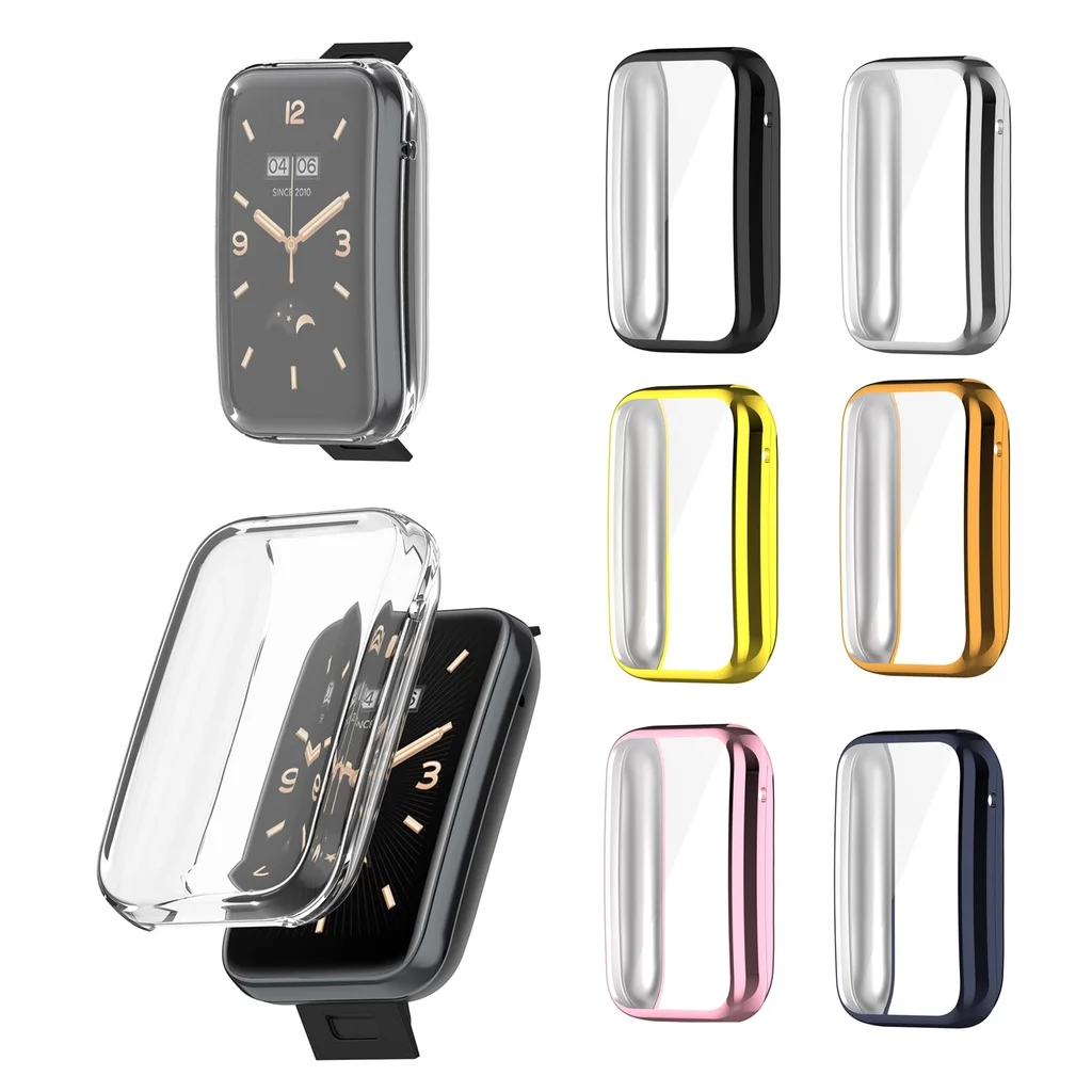 เคส TPU สําหรับ Xiaomi miband 7 Pro mi band 7Pro ชุบนุ่มเงา Slim Full Cover
