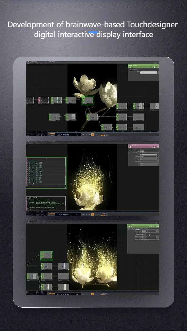 Разработка Brainwave с Touchdesigner для цифровой взаимодействия. Мозные волновые устройства.