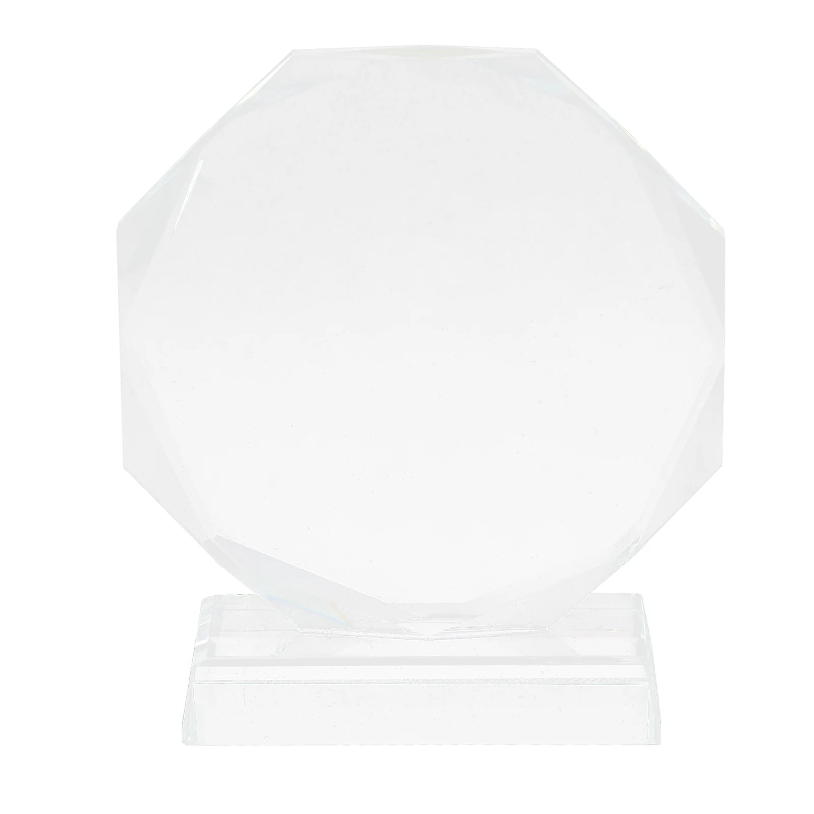 Trofeo di cristallo Premio trasparente Premio decorativo delicato Desktop Design creativo Forma semplice Eccellente esperienza di utilizzo