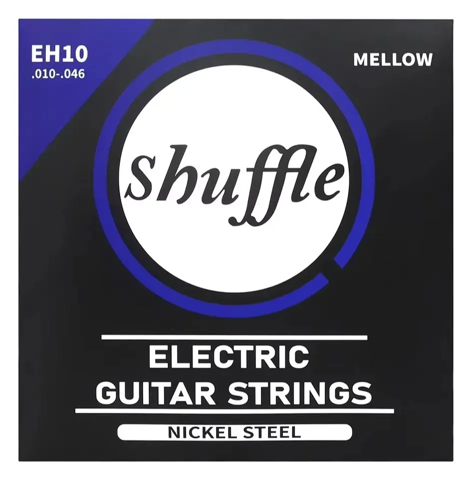 Shuffle EH10 Electric Guitar Strings 6 Strings Nickel Steel Mellow Anti-rust Coating Hexagonal Alloy Wire Electric Guitar String