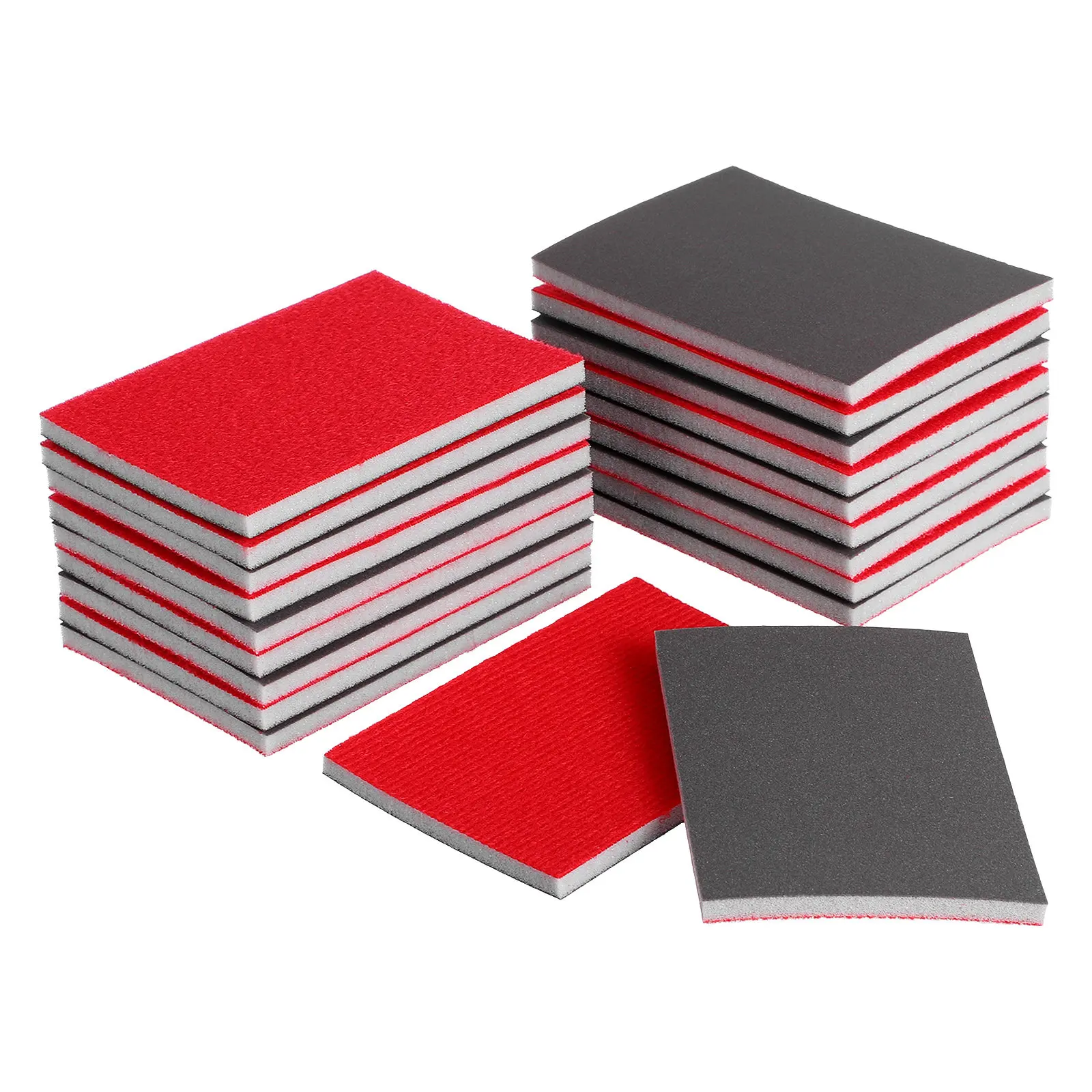 20Pcs Sanding Sponge Set Fine Grit Polishing Abrasive Pads Wet Dry Sandpaper for Automotive Wood Furniture Models Crafts Metal