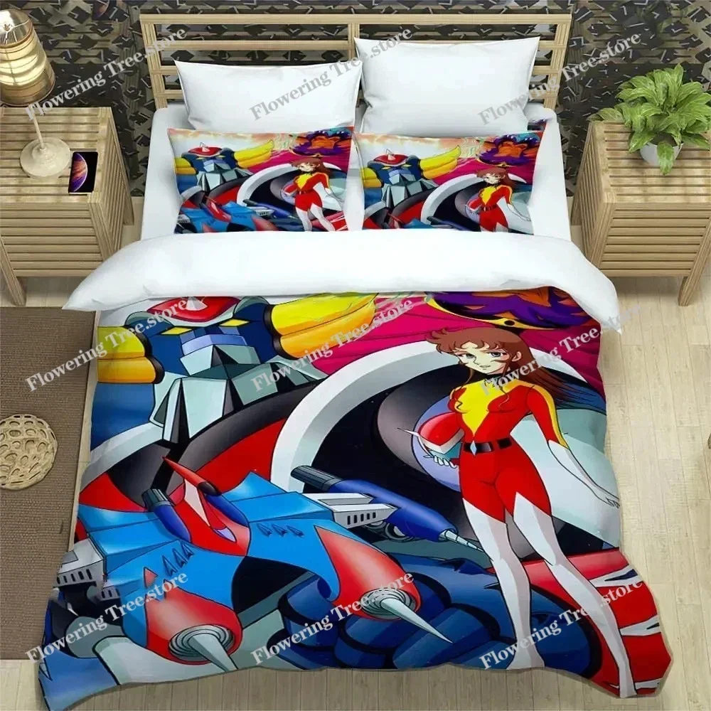 UFO ROBO GRENDIZER GOLDORAK Bedding Set Duvet Cover Bed Set Quilt Cover Pillowcase Comforter King Queen Size Boys Adult Bedding0