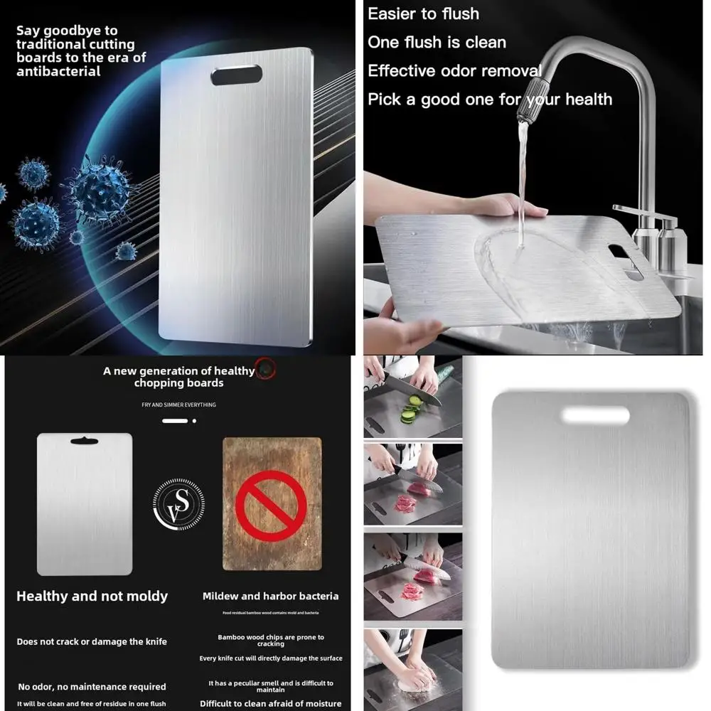 

Dual-Sided Titanium Kitchen Chopping Board, Non-Stick, Medical Grade, 23.6x15.7 inches