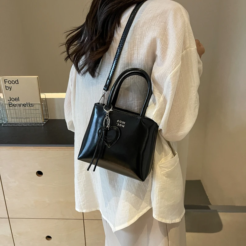 LEFTSIDE Mini PU Leather Underarm Bags for Women 2024 Y2k Trend Korean Fashion Shoulder Bag Lady Silver Handbags Tote Bag