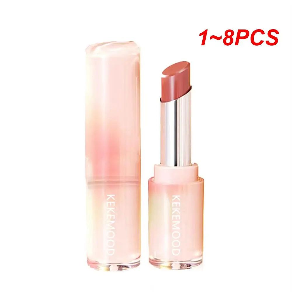 1~8PCS Lipsticks With Natural Ingredients Smooth Odorless Comfortable Lasting Radiant Trendy Color Moisturizing Lip Care