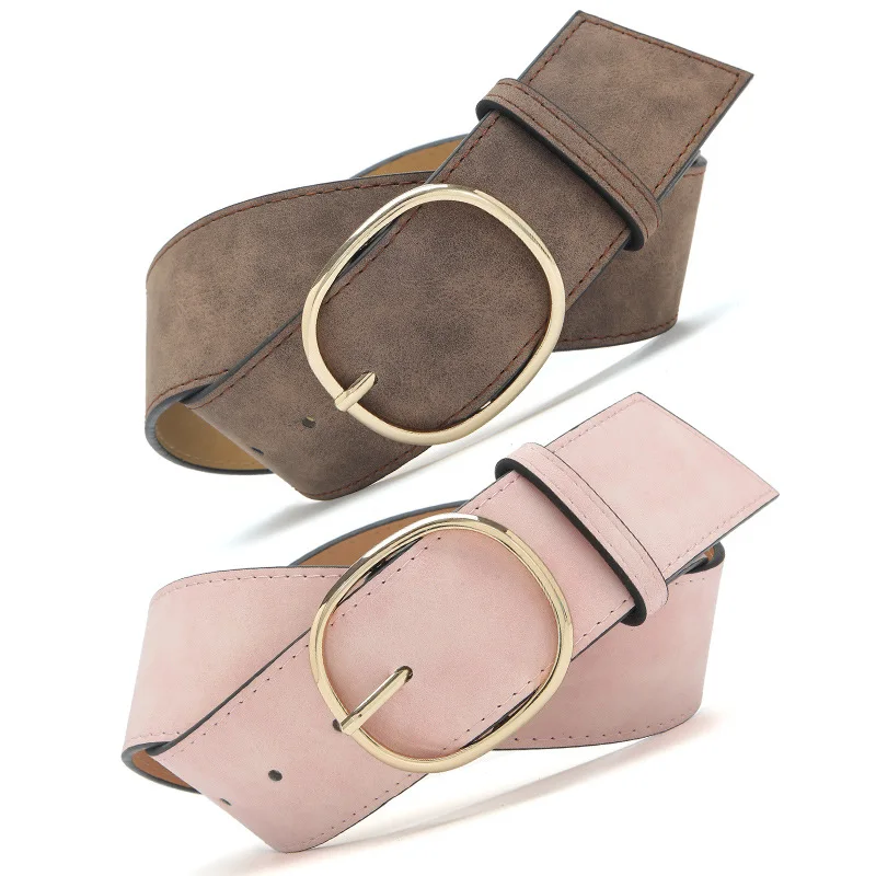 ชุดเดรสสายรัดเอวแบบกว้างสำหรับผู้หญิงชุดเดรสกระโปรงมีกระดุมสีล้วนแบบเรียบง่าย