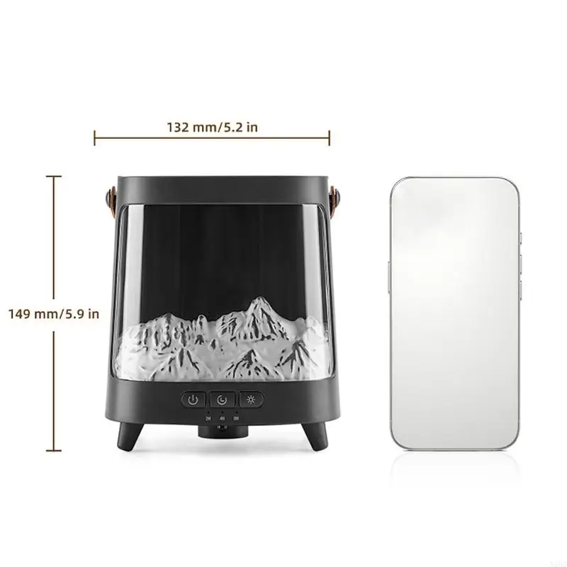 Portable Humidifier for Bedroom Humidifier Realistic Flame Easy Clean Humidifier N58D