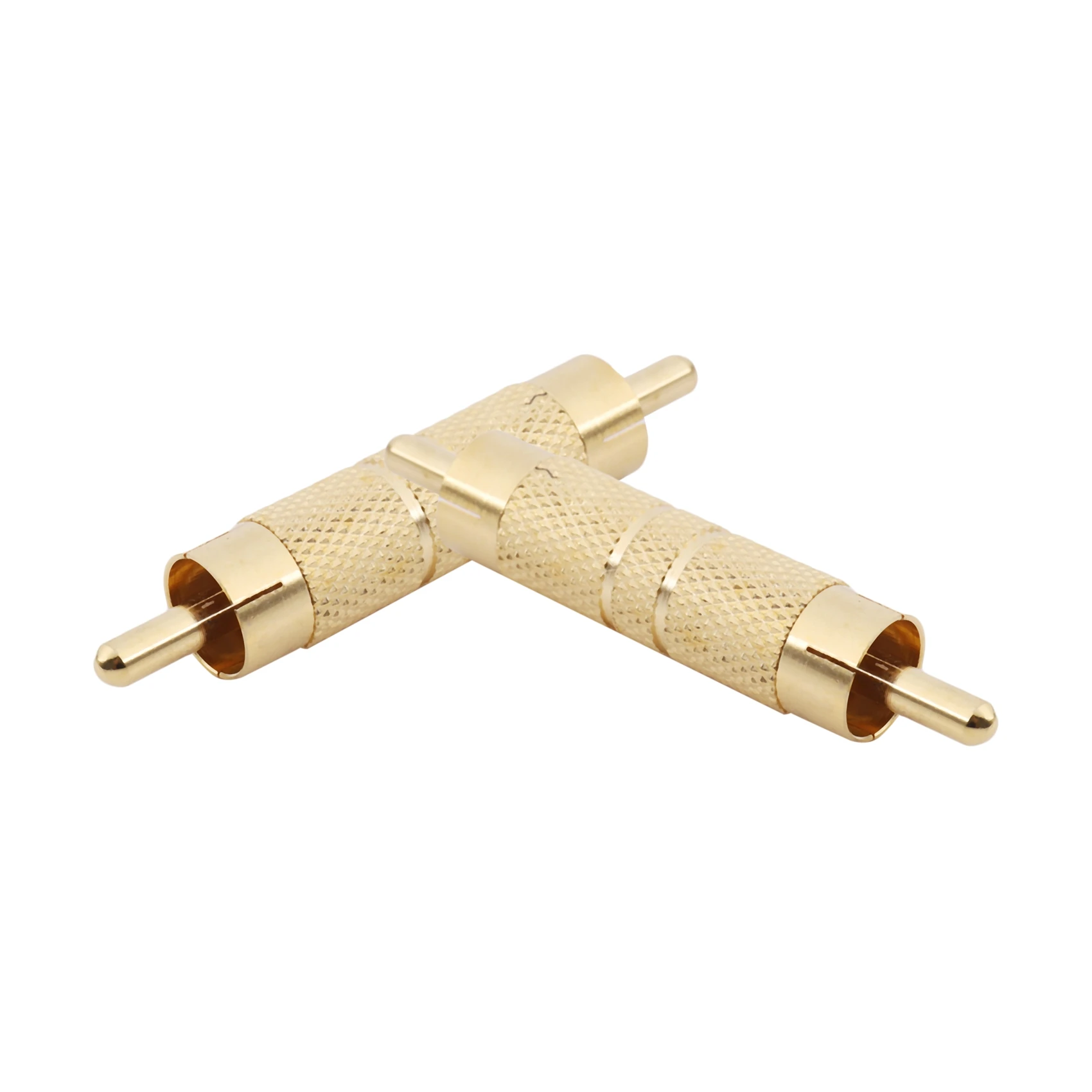 NEW DT85-Professional Male to Male Coupler Adapter Converter Connector Gold Plated (2 Pack)
