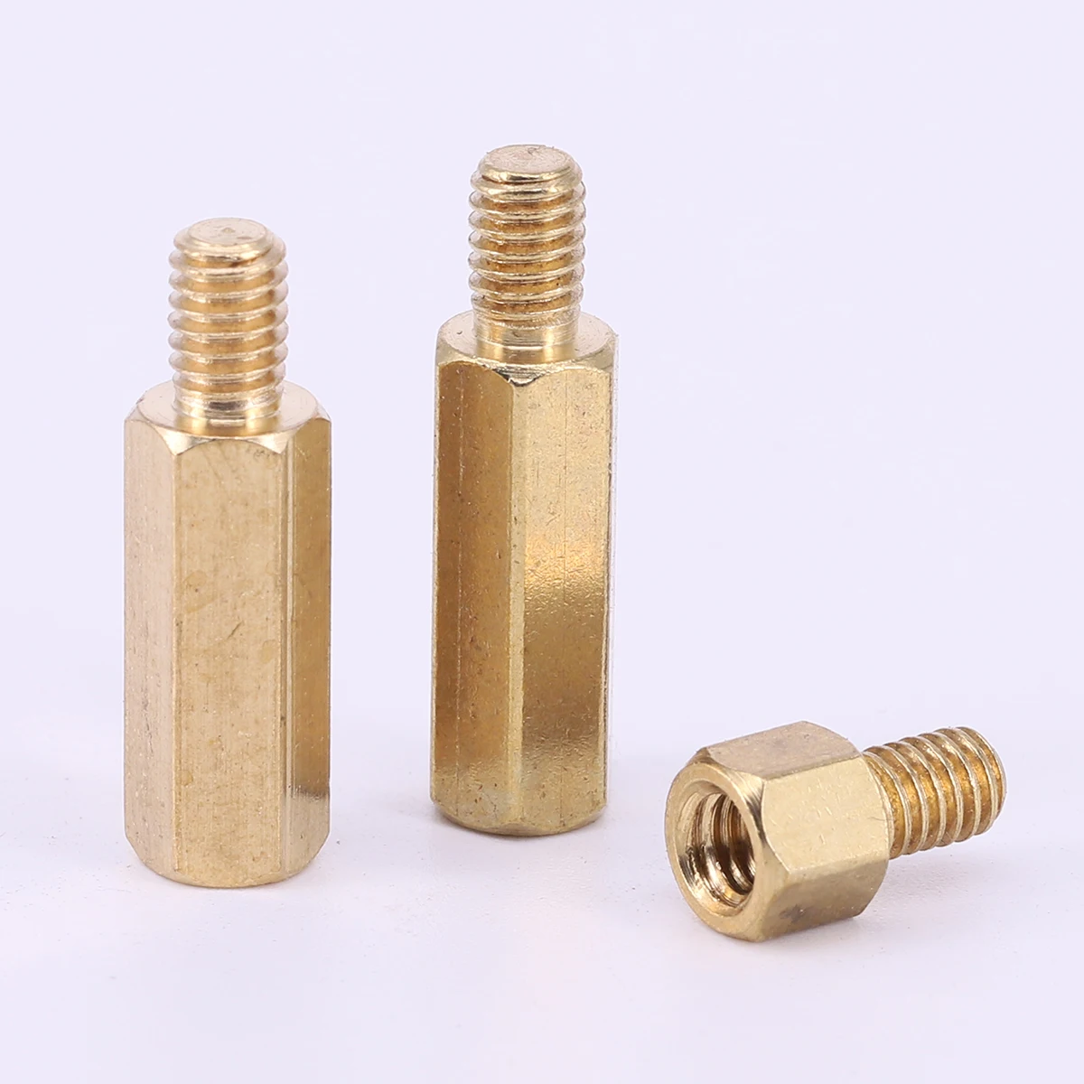 Espaciador de tuerca hexagonal, tornillo de espaciado, Pilar roscado de latón, PCB, ordenador, placa base, PC, 10 piezas, M4 x 5/6/8/10/12/14/16/18/20/25 + 6mm