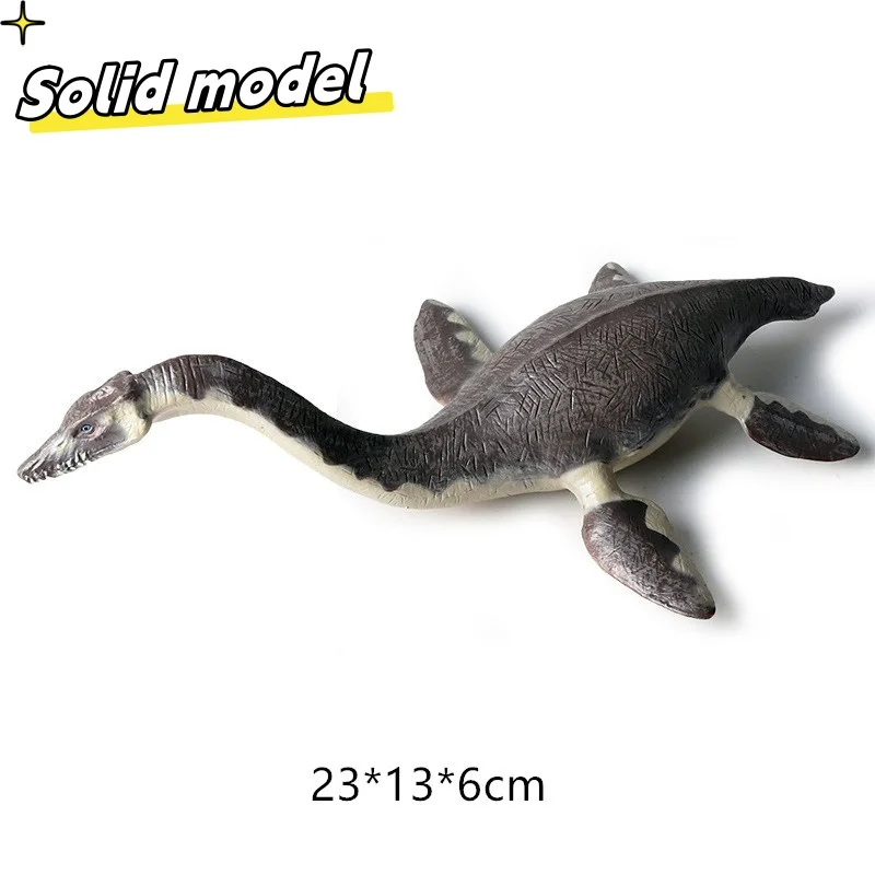 Ancient prehistoric marine life simulation dinosaur model blue plesiosaur action doll children's puzzle toy gift