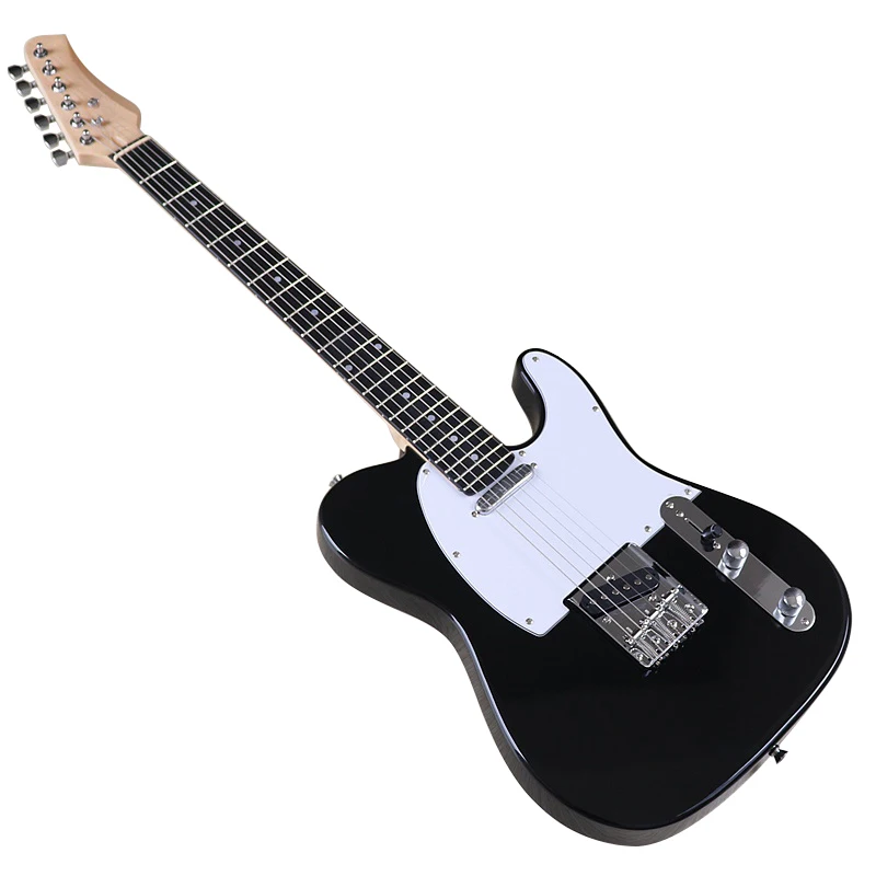 

6 String TL Electric Guitar High Gloss 39 Inch Solid Basswood Body TL Guitar Canada Maple Neck Free String With Pickguard