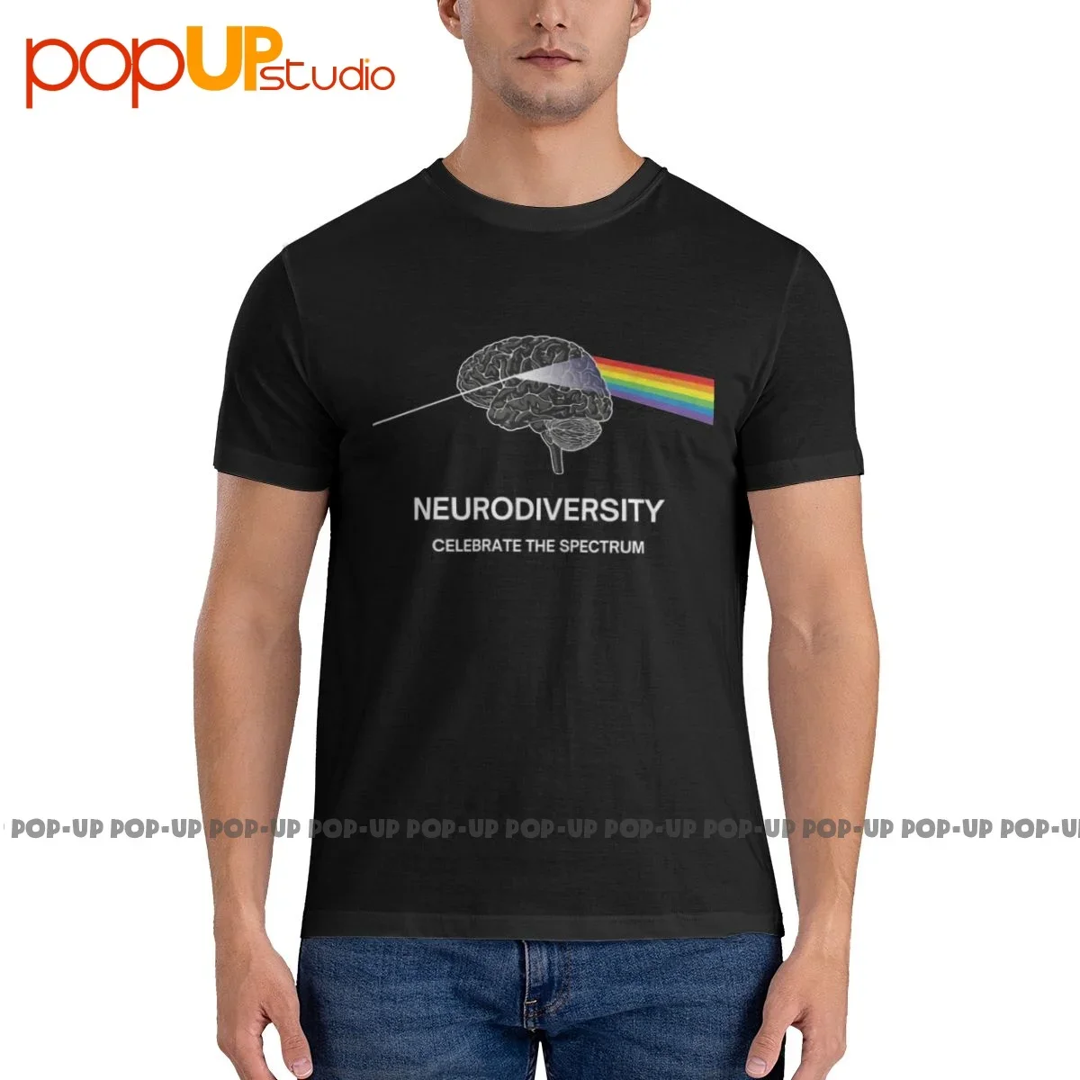 Neurodiversity Autism Spectrum Asd Adhd Rainbow Brain P-20 Shirt T-shirt Tee Gift Best Quality