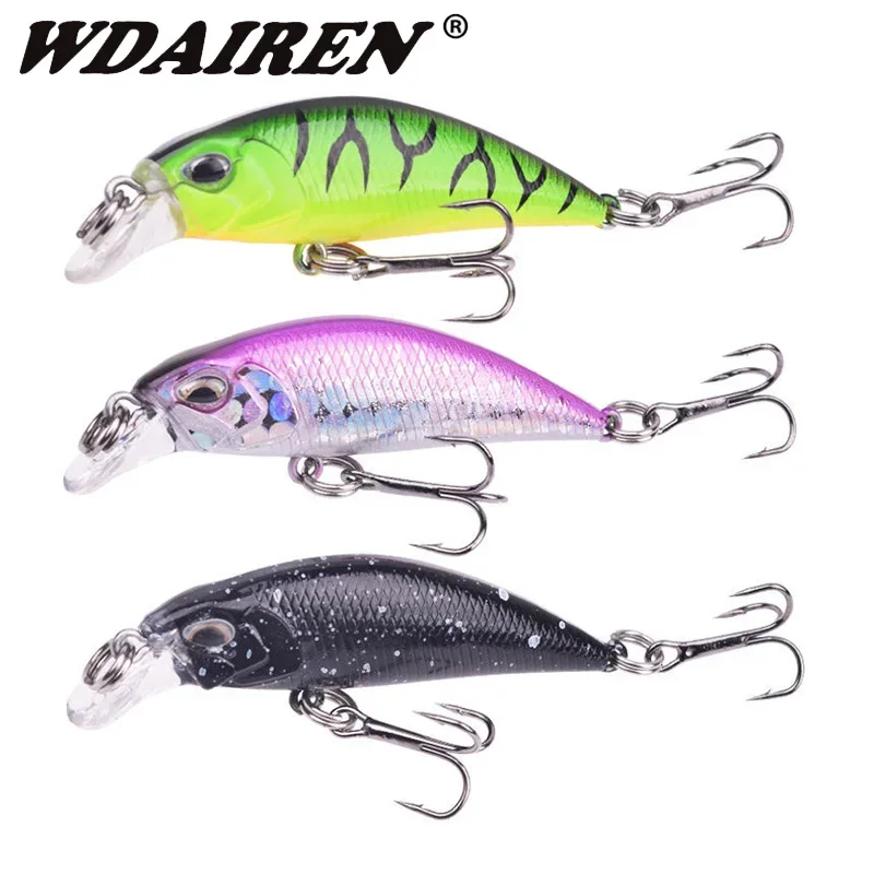 

1PCS Sinking Mini Minnow Fishing Lures Plastic Wobblers 4.5cm 5.5cm Artificial Hard Bait Crankbait Jerkbait Pesca Bass Tackle