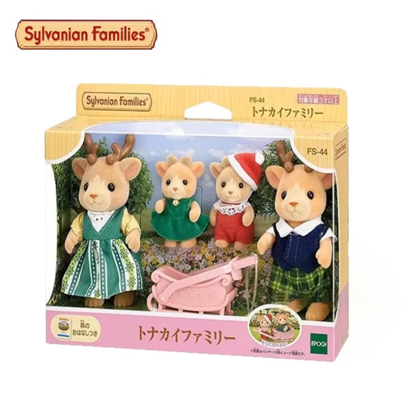 

Подлинная в наличии Сильванская семейная кукла, семейная серия оленей, аниме, экшн-фигурка, милые куклы, украшения, детский праздничный подарок