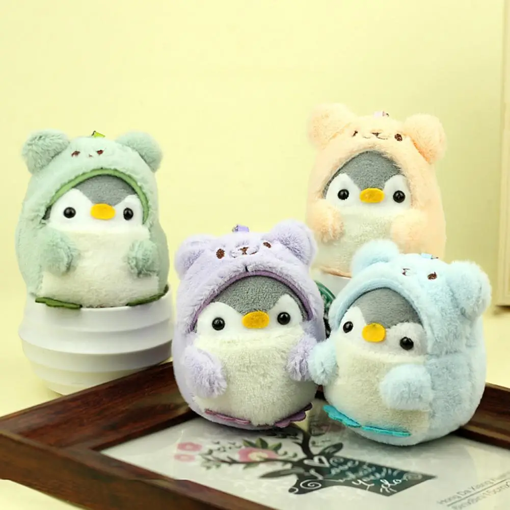 Penguin Doll Pendant Plush Stuff Toy Cartoon Animal Keychain School Bag Shoulder Bag Decoration Pendant Keyring Key Holder