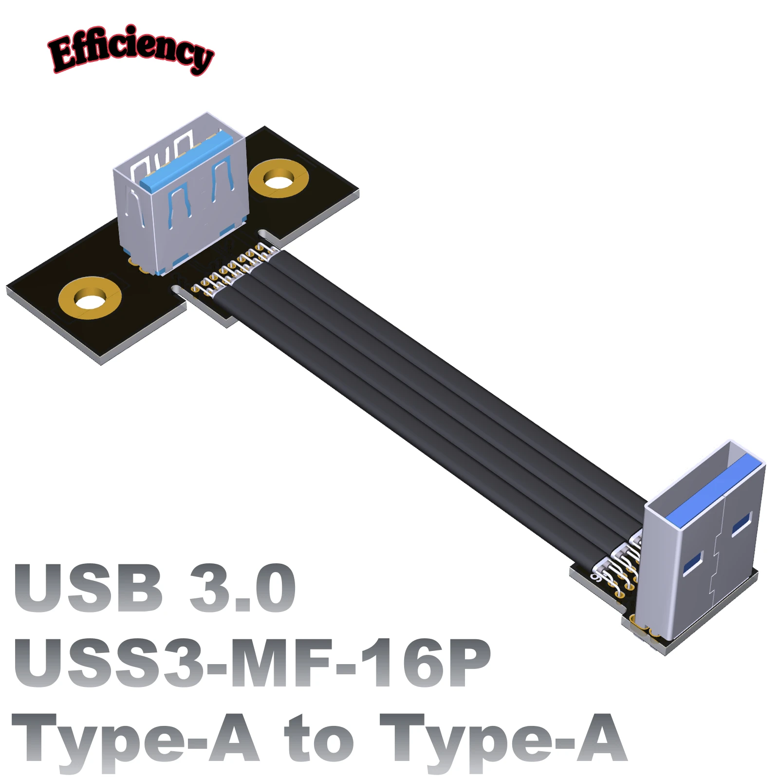 

USB3.0 Type-A Interface Extension Screen Male and Female Shielded Wire Front Corner of Main Board with Screw Hole