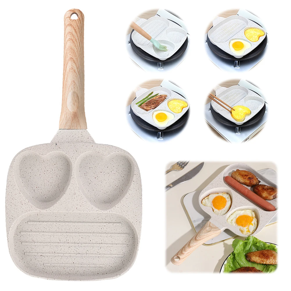 

Egg Frying Pan for Breakfast Pancake Burger Sandwiches Nonstick Easy Clean Pancake Pan for Gas Stove & Induction Cooker