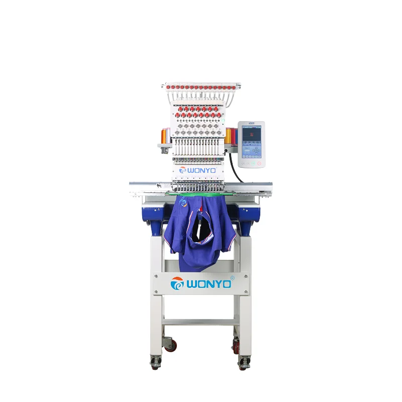 Industry Single Head Computerized Embroidery Machine New for Compact Flat/Cap/T-Shirt/Garment/Logo/3D Embroidery for Sale