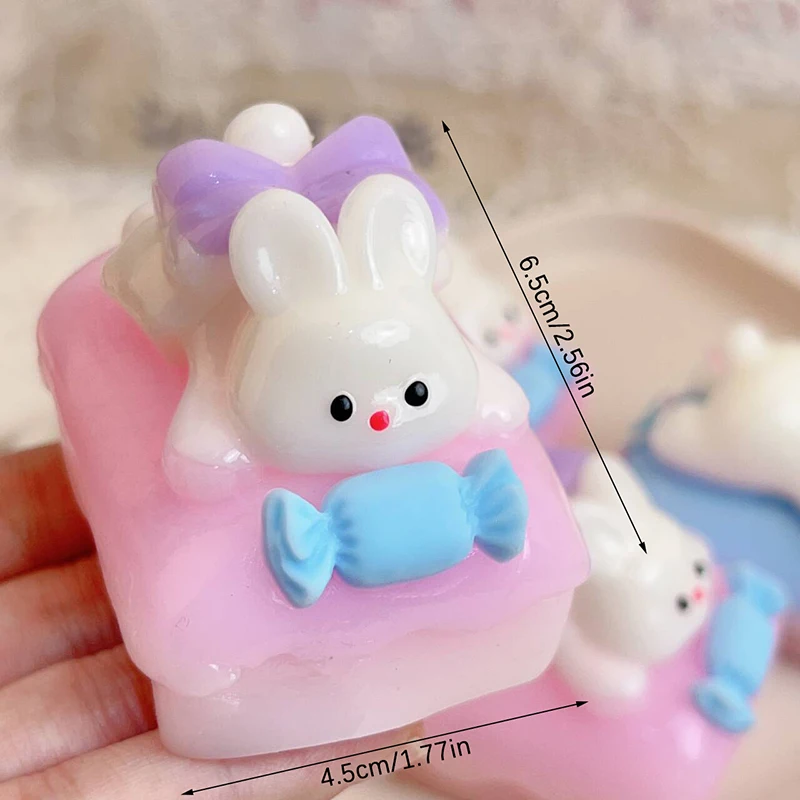 Cute Cartoon Bunny Puppy Squeezy Toys Soft Mochi Decompression Toys Slow Rebound Squeezing Fidget Toy For Kid Gifts