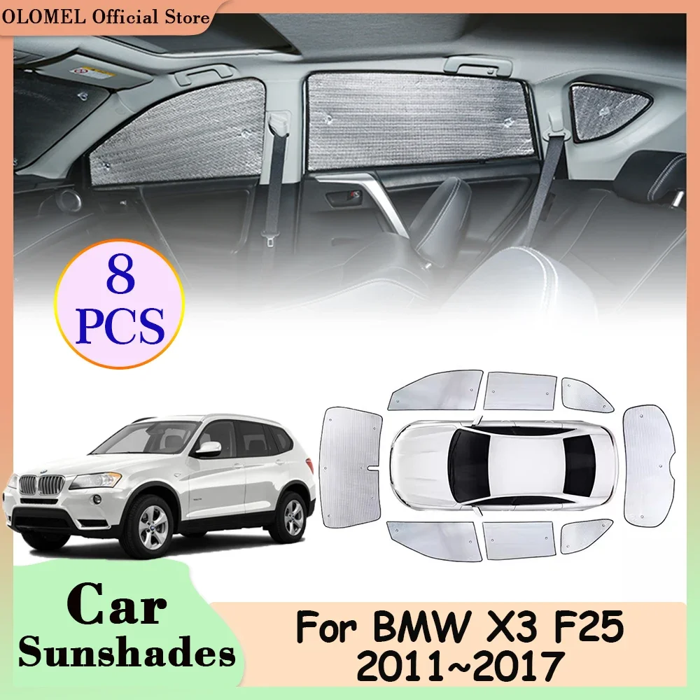 

Full Coverage Sunshades for BMW X3 F25 xDrive20i 2011~2017 Rear Side Window Windshield Visor Pads Car Anti-UV Curtain Accessorie