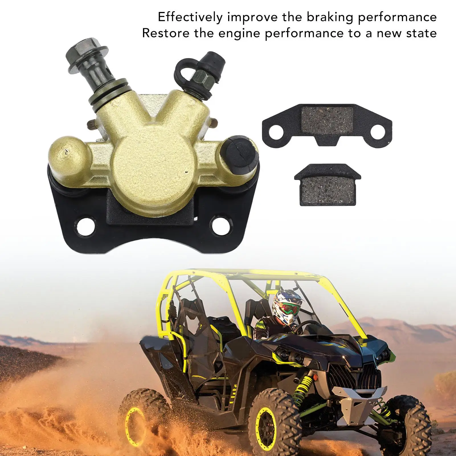 

Brake Cylinder Caliper with Brake Pad Assembly Fit for chinese ATV 4 Quad for go kart 5 for cc 7 cc 9 cc 11 cc 12 cc ATV