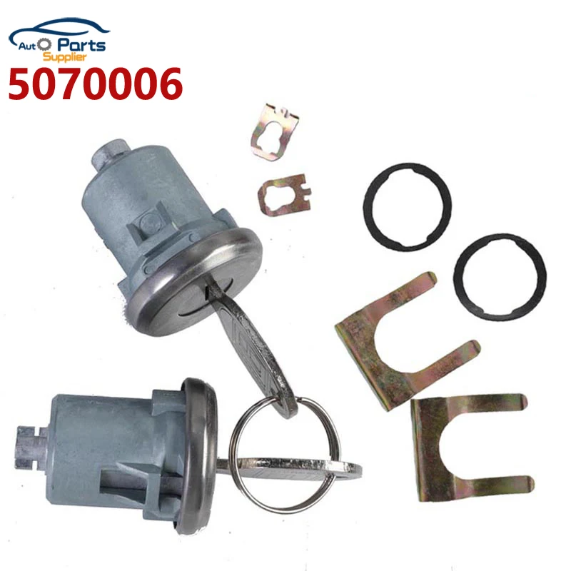 Nuevo 5070006 cilindro de cerradura de puerta de coche con llave (L + R) para Chevrolet Truck C10 C20 C30 1965-1987 DL15802 DL15800