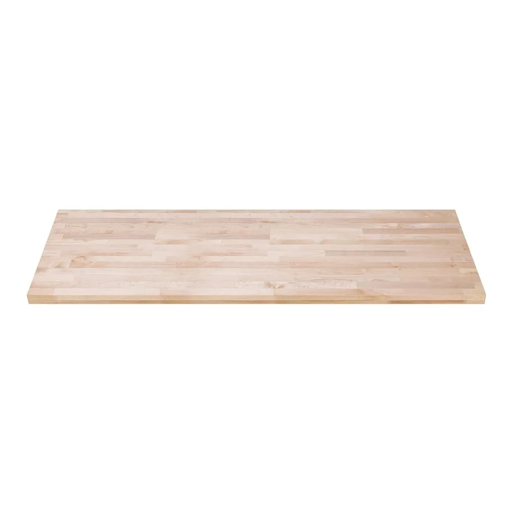 Maple Butcher Block Countertop - 24 x 60 Wooden Workbench Top - Natural Work Table Top for Cabinet, Coffee Table