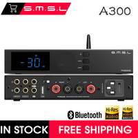 SMSL A300 Hi-res Bluetooth 5.0 Power Amplifier 2.1 Audio system HIFI AMP 165W*2 BTL 330W SDB Patented Sound Effects Subwoofers