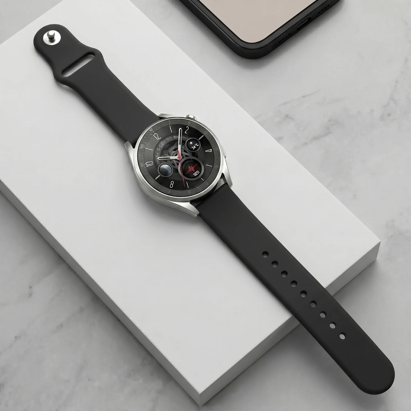 Pulseira de substituição desportiva em silicone macio de 20 mm, compatível com o Samsung Galaxy Watch 5, modelos de 40 mm e 44 mm, e com as pulseiras 
