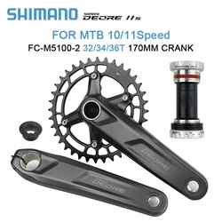 Shimano Deore M5100 Crankset 10/11S Mountain Bike Bicycle Crankset  FC-M5100-1 170/175mm Cranksets Bottom Bracket BB52 M500 M501