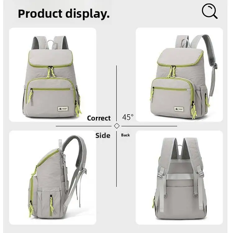 Nylon Fabric Splicing Machine Can Wind Up The Backpack For Women's Fashion Leisure, Travel And Mountaineering Backpack For Women