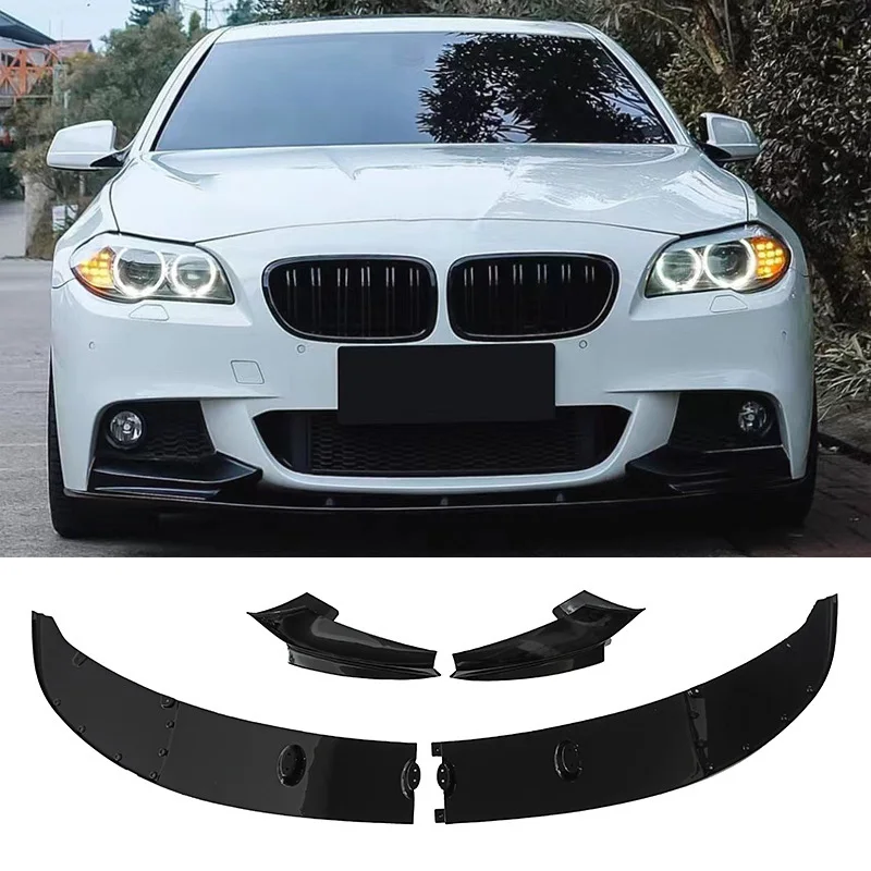 MT Style For2011-2016 5 Series F10 Black Lower Lip Front Bumper Front Skirt Spoiler Wing Body Kit Splitter Trim Protection Lower