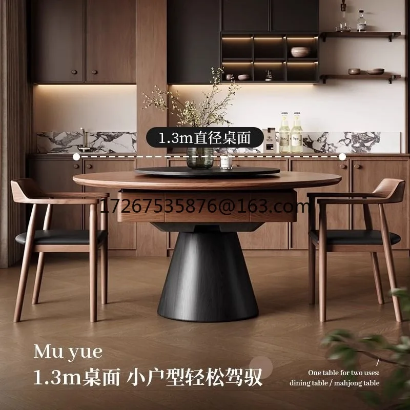 Mesa de jantar mahjong mesa de dupla finalidade integrada de madeira maciça automática máquina mahjong mesa de jantar doméstica