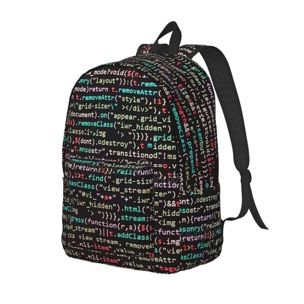 Java Script Code Student Backpack School Bag Hiking Travel Daypack for Boys Girls Fashion Bookbag Shoulder Bags