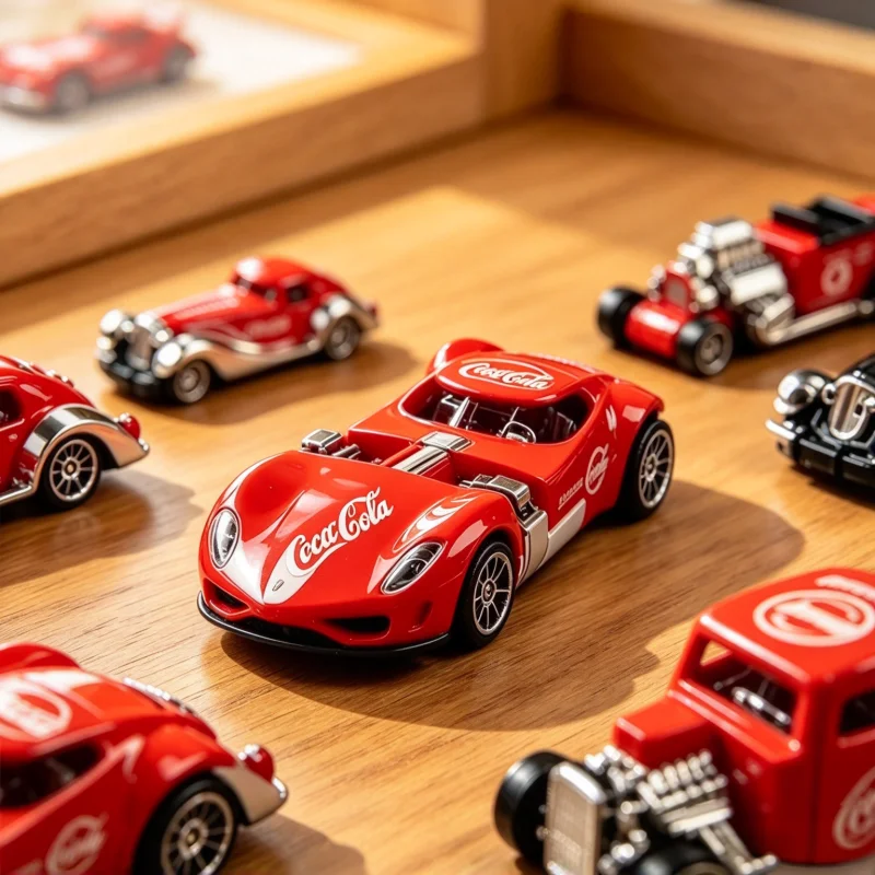 1:64 Scale Alloy Vintage Car Model Set, 6pcs Per Box, Retro Modified Diecast Vehicle, Desktop Collectible Ornament, Kids Toy Gif view 6