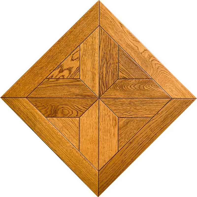 Parquet floor Multi-layer solid wood parquet Personalized retro log background TV wall Square art parquet floor