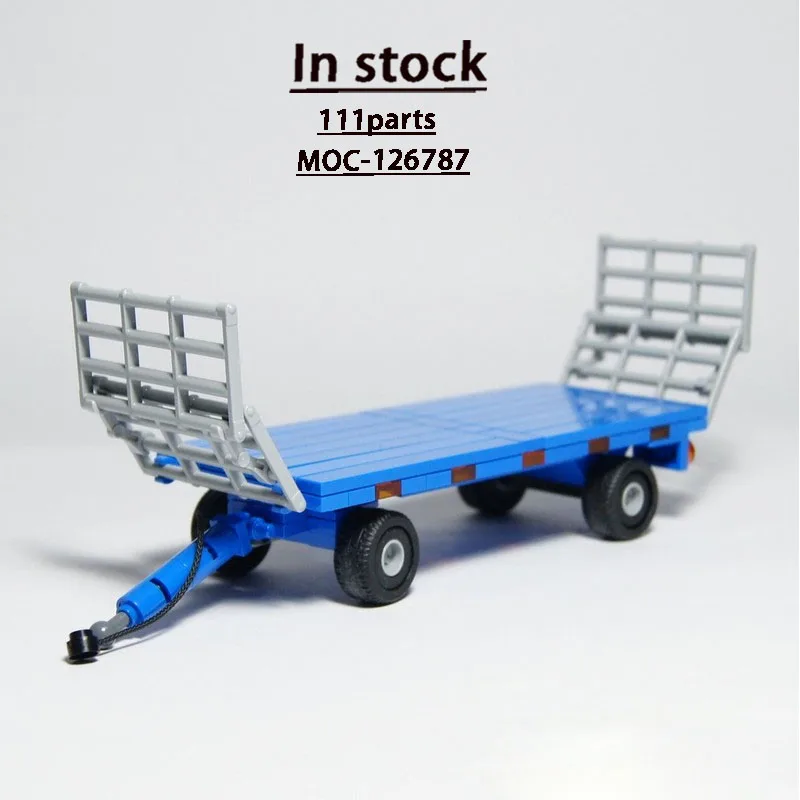 

MOC-126787 New Urban Small Three-Axle Trailer Building Block Model 111 Parts Boys Children's Birthday Christmas Toy Gift