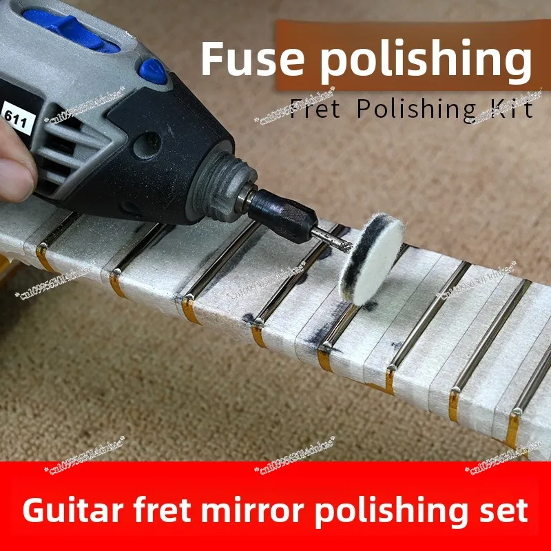 Guitar Wire Polishing and Grinding Tool Set, Electric Wood Guitar Wire Replacement, Rust Removal, Cleaning and Maintenance