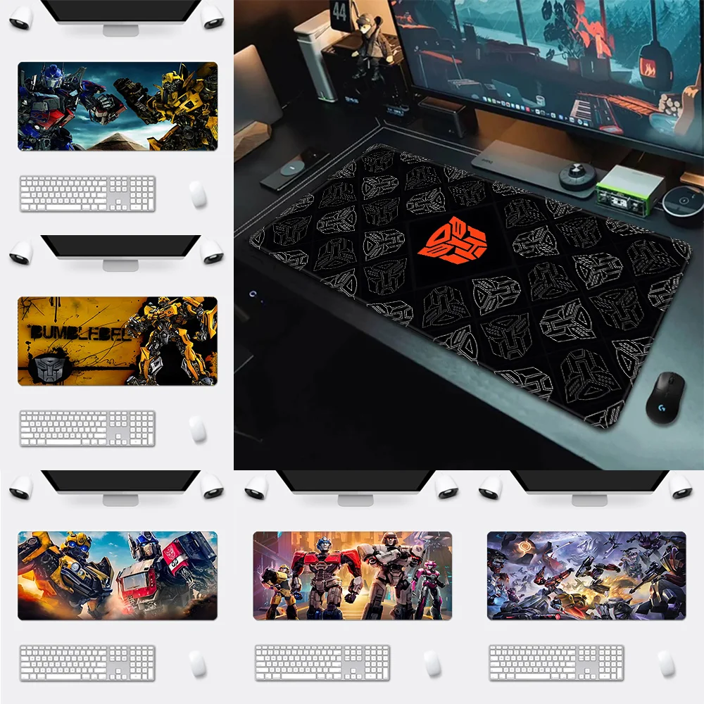 Mousepad Printing Computer Gamers Locking Edge Non-slip Mouse Pad Curtains Transformers Autobot XXL90x40cm Keyboard PC Desk Pad