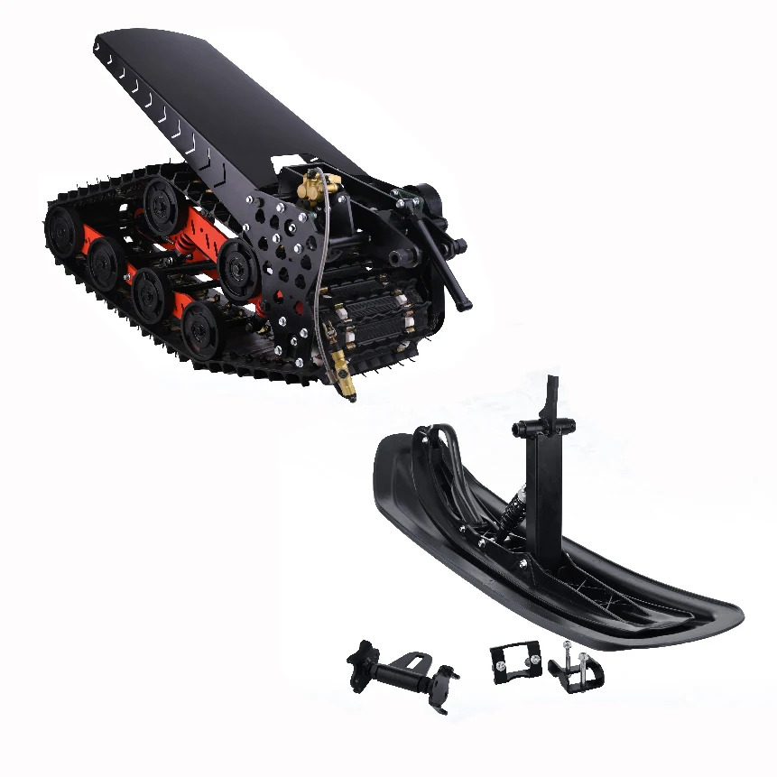 BIG New Design Pit Bike Dirt Bike Sled Sleigh Ski and Rear Wheel Rear Tracks for Go Kart UTV  ATV Snow Sand Snowmobile Tracks