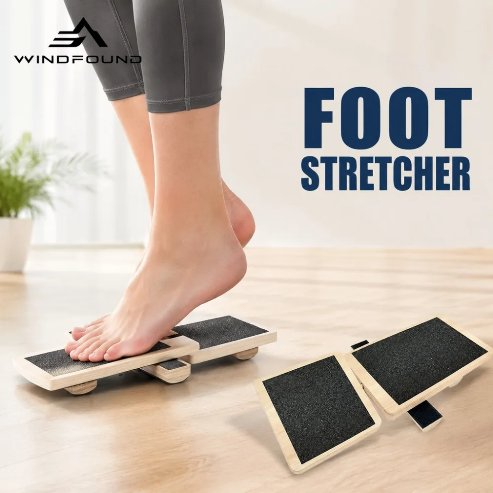 Portable Wooden Non-Slip Foot Balancing and Stretching Board – Ankle Mobility and Balance Trainer for Leg Stretching
