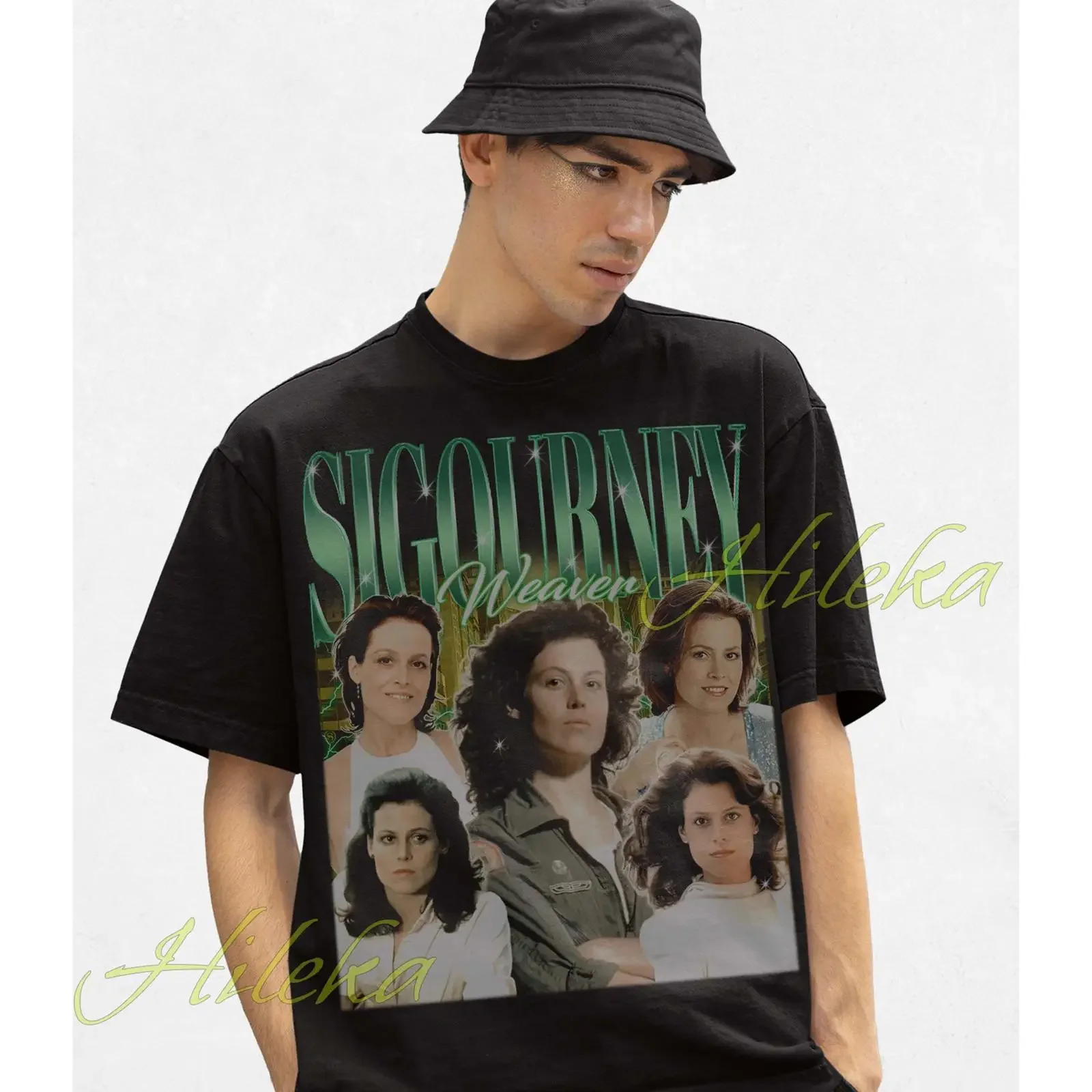 Vintage Sigourney Weaver Bootleg T shirt Retro 90s Style Alien Ellen Ripley Fans Casual Cotton vintage Washed Stretched