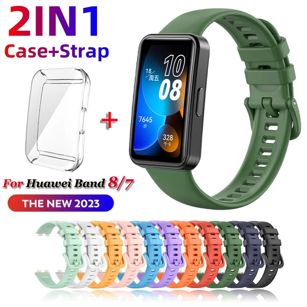 Replacement Watch Strap For Huawei Band 7/8 Strap Silicone Watchbands Strap For Huawei Band 8 Strap Correa Bracelet