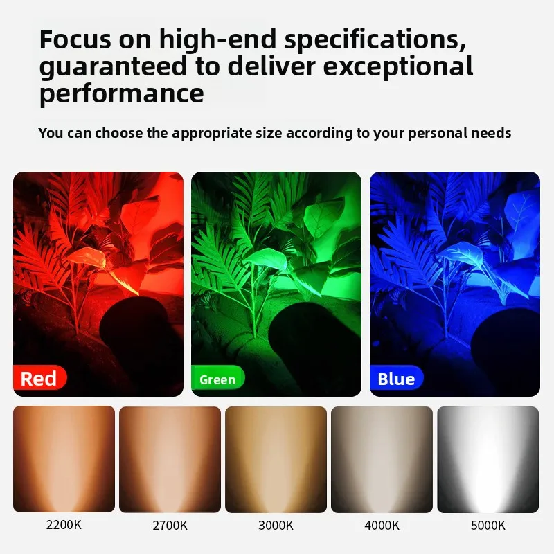 2026 IP67 Waterproof RGB Ground Plug Tree Light Adjustable Colorful Landscape Spotlight For Garden Lawn