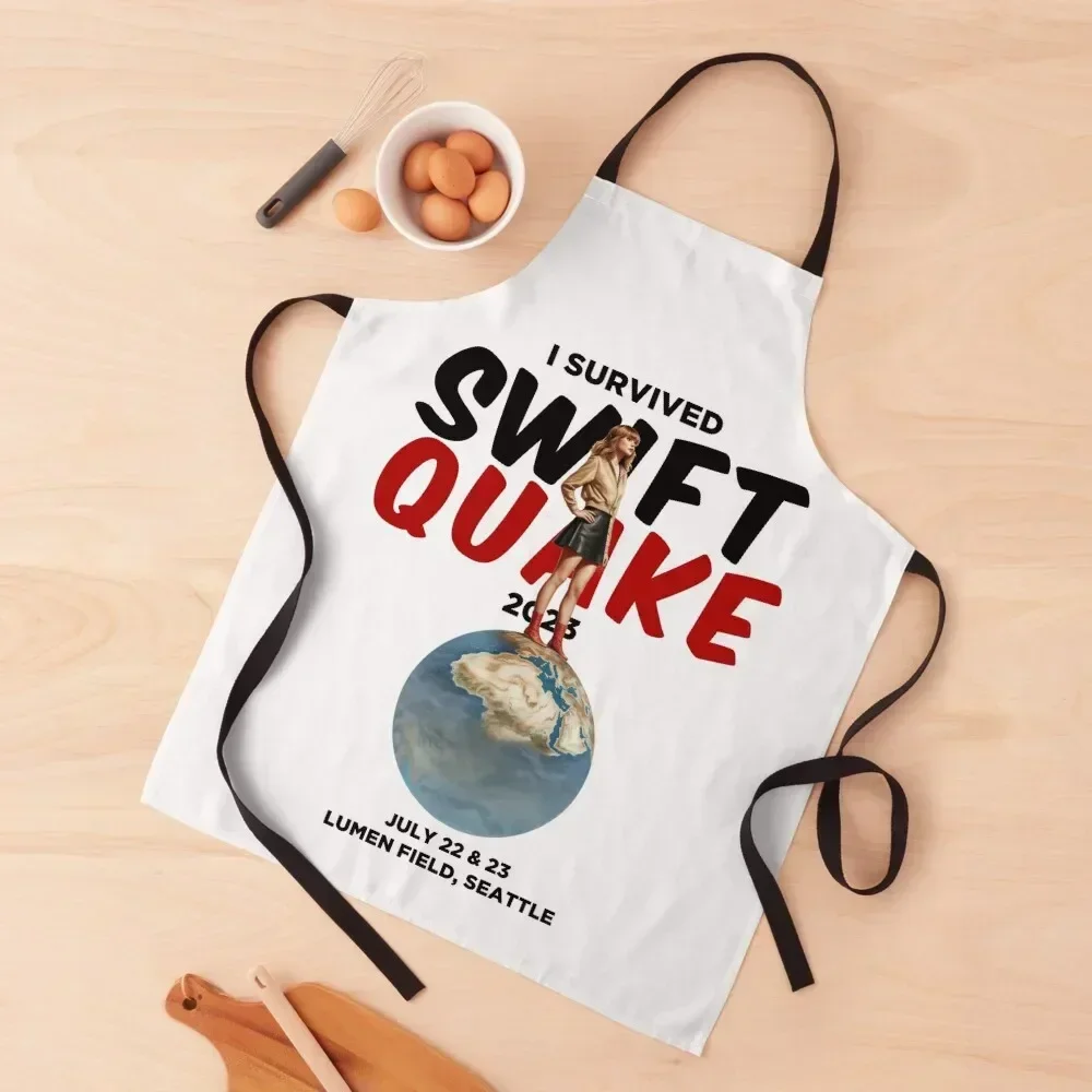 

I Survived Swift Quake Seattle Apron for kitchen useful cook wear Things For The Home Kitchen Apron