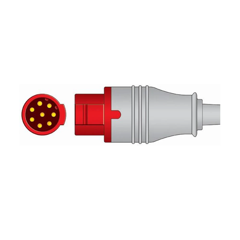 One-Piece Ecg Cable Ekg Cable Iec 3leads 5leads Snap Clip Ecg Cable and Leadwires for Bionet Bm3 Mornitor Machine