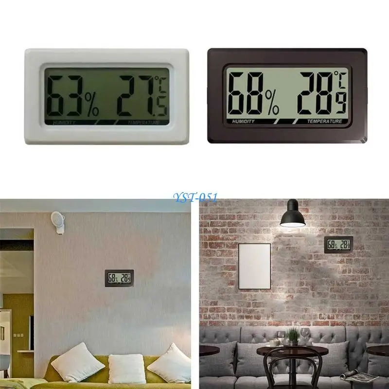 E15A Mini Digital Electronic Temperature Humidity Meters Gauge Indoor Thermometer