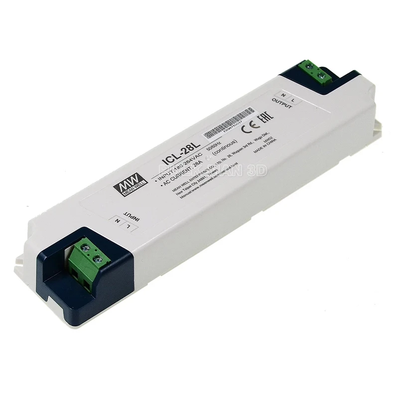 Mean Well Switching Power Supply ICL-28L DIN Rail 28A Strip Type AC Inrush Current Limiter Built-in Thermal FuseBypass Relay